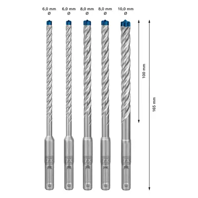 Sada vrtáků do betonu SDS plus-7X Bosch EXPERT Dostupné varianty: 5dílná sada vrtáků do betonu S