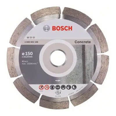 Diamantový segmentový řezný kotouč Bosch Standard for Concrete ø 150x22,23 mm