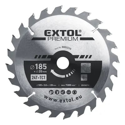 EXTOL PREMIUM pilový kotouč s SK plátky, 185x2,2x20mm, 36T, šířka SK plátků 3,2mm Dostupné varia