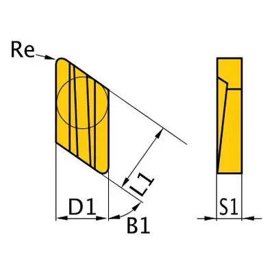 OPTIMUM Břitové destičky K/55°, 5 ks 3441754