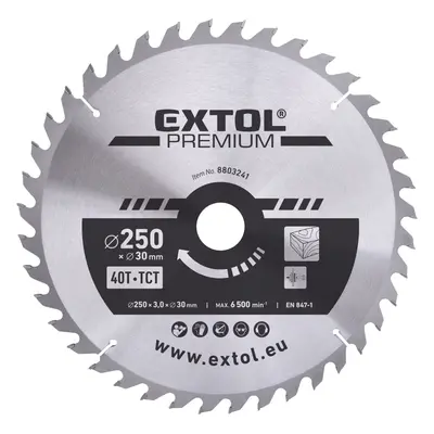 EXTOL PREMIUM 8803242 kotouč pilový s SK plátky, O 250x3,0x30mm, 60T Dostupné varianty: Pilový k