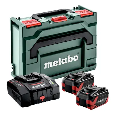 Startovací sada Metabo 2x8 Ah + ASC 290 v Metaboxu 145