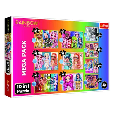 Puzzle kolekce módních panenek RAINBOW HIGH 10 v 1