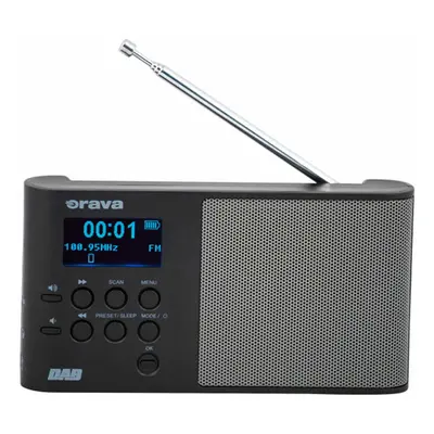 Digitální rádio DAB/FM přenosné černé