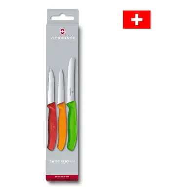 Nerezové kuchyňské nože VICTORINOX SWISS CLASSIC s barevnými rukojeťmi 3 ks