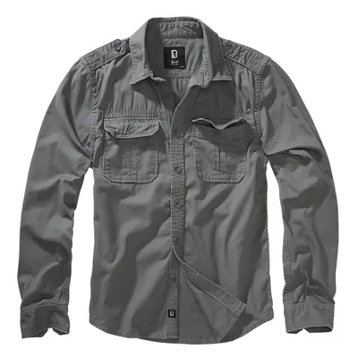 Brandit Košile Vintage Shirt Longsleeve 1/1 charcoal grey