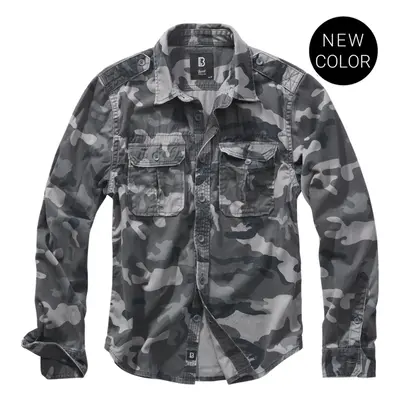 Brandit Košile Vintage Shirt Longsleeve 1/1 grey camo