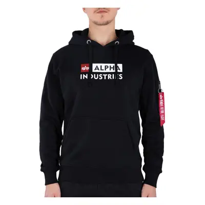 Alpha Industries Mikina Block-Logo Hoody černá