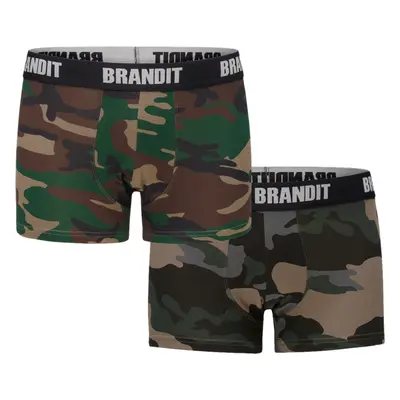 Brandit Boxerky Boxershorts Logo [sada 2 ks] woodland + darkcamo