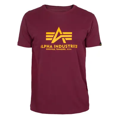 Alpha Industries Tričko Basic T-Shirt bordové