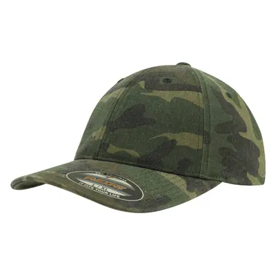 Brandit Čepice Baseball Cap Flexfit Garment Washed Camo woodland