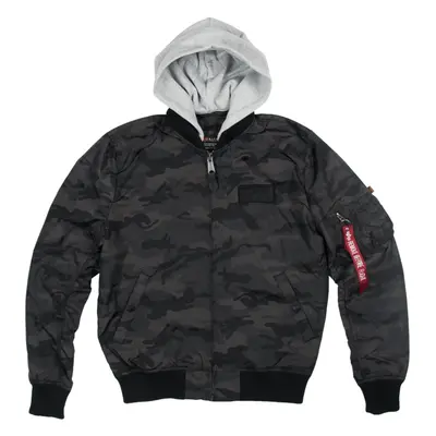 Alpha Industries Bunda MA-1 TT Hood black camo