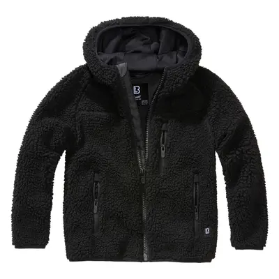 Brandit Bunda dětská Kids Teddyfleece Jacket Hooded černá