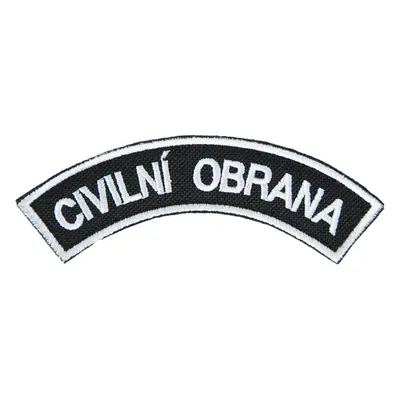 Nášivka: CIVILNÍ OBRANA [ssz] černá | bílá