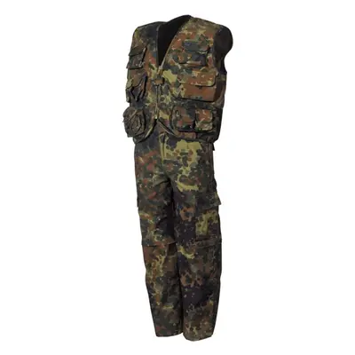 Kalhoty a vesta dětská flecktarn