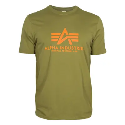 Alpha Industries Tričko Basic T-Shirt zelená khaki