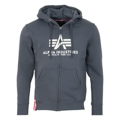 Alpha Industries Mikina Basic Zip Hoody grey black