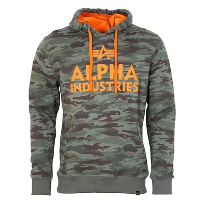 Alpha Industries Mikina Foam Print Hoody woodland