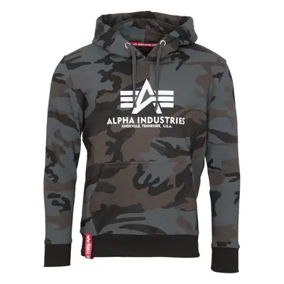 Alpha Industries Mikina Basic Hoody blackcamo