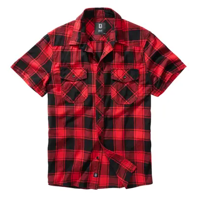 Brandit Košile Checkshirt Halfsleeve červená | černá