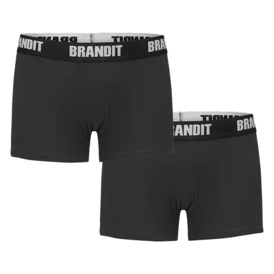 Brandit Boxerky Boxershorts Logo [sada 2 ks] černé + černé