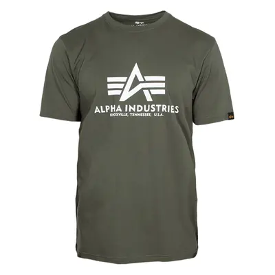 Alpha Industries Tričko Basic T-Shirt olivová tmavá