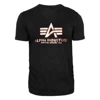 Alpha Industries Tričko Basic T-Shirt černá | zlatá