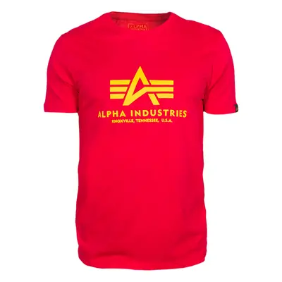 Alpha Industries Tričko Basic T-Shirt speed red