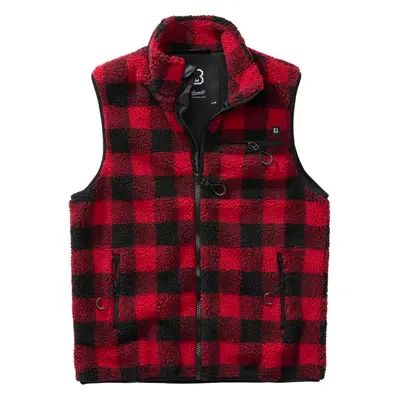 Brandit Vesta Teddyfleece Vest Men červená | černá