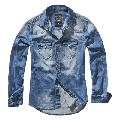 Brandit Košile Riley Denim Shirt denim blue