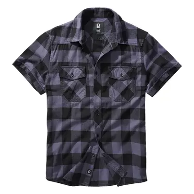 Brandit Košile Checkshirt Halfsleeve černá | šedá