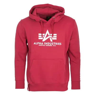 Alpha Industries Mikina Basic Hoody rbf red