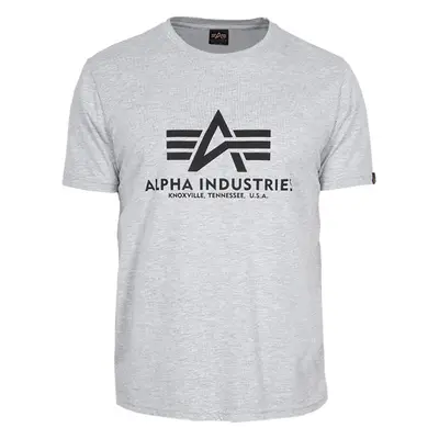 Alpha Industries Tričko Basic T-Shirt šedé melírované