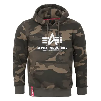 Alpha Industries Mikina Basic Hoody olive camo