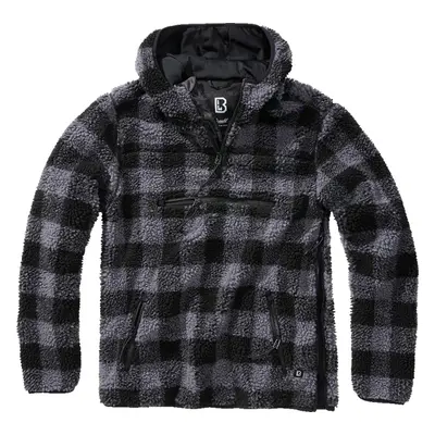 Brandit Pulovr Teddyfleece Worker Pullover černá | šedá