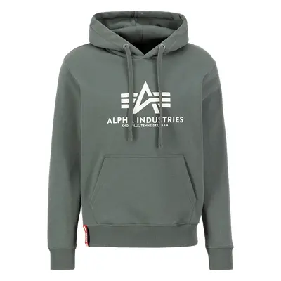 Alpha Industries Mikina Basic Hoody zelená vintage