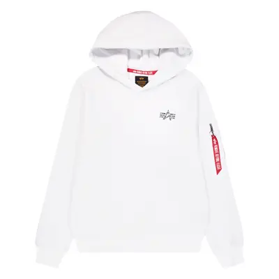 Alpha Industries Mikina Signature BP Hoody bílá