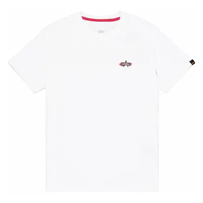 Alpha Industries Tričko Signature Puff Print BP T bílé