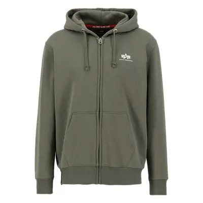 Alpha Industries Mikina Basic Zip Hoody SL dark olive