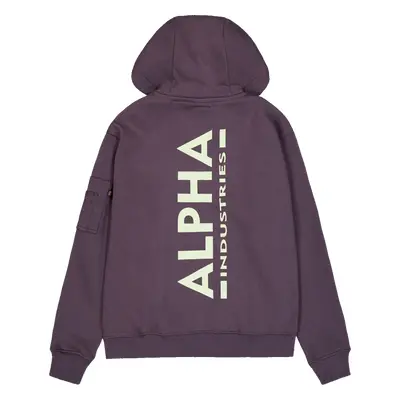 Alpha Industries Mikina Back Print Hoody švestková