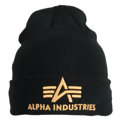 Alpha Industries Čepice 3D Beanie černá | žlutá