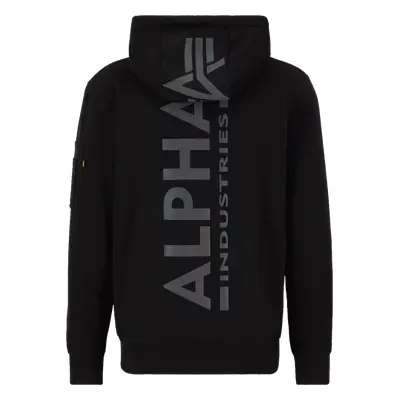 Alpha Industries Mikina Back Print Hoody černá | rainbow refl.