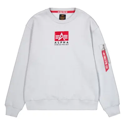 Alpha Industries Svetr Satin Logo Sweater pastel grey