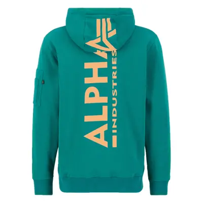 Alpha Industries Mikina Back Print Hoody force green