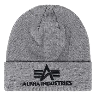 Alpha Industries Čepice 3D Beanie šedá melírovaná