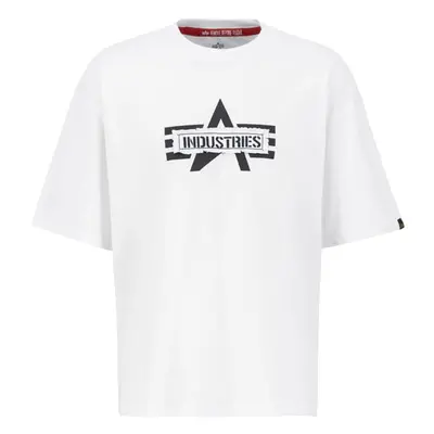 Alpha Industries Tričko Logo Edge T bílé