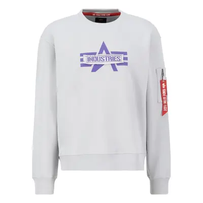 Alpha Industries Svetr Logo Edge Crew Neck pastel grey