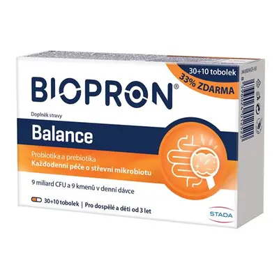 Biopron Balance probiotika a prebiotika pro každodenní péči o střevní mikrobiotu + kapslí