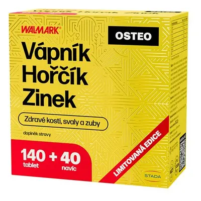 Walmark Vápník Hořčík Zinek OSTEO limitovaná edice 140 + tablet NAVÍC