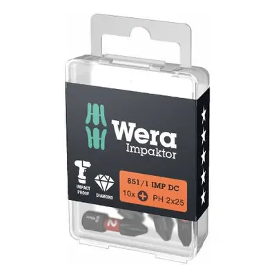 Wera 057616 Bit 1/4" PH 2 typ 851/1 IMP DC Impaktor, 1 ks